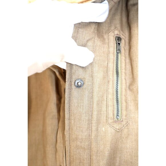 Marmot Sherpa Lined Jacket Medium Khaki Hooded Parka Cozy Y2K Gorpcore Winter - Picture 6 of 12